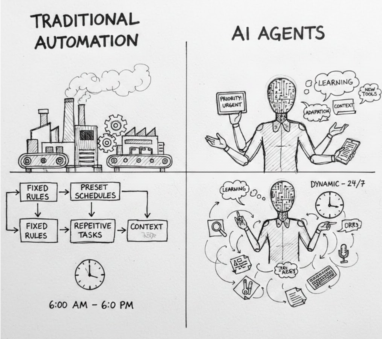 AI Agents vs Traditional Automation: Which Will Dominate Work in 2026?
